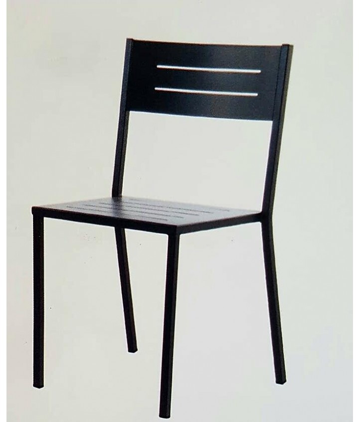 ASIENTO CON CHAPA METÁLICA RANURADA 