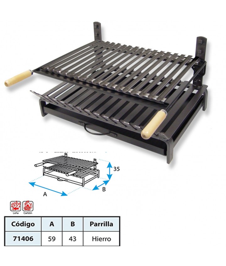 PARRILLA BARBACOA  PARA OBRA  HIERRO