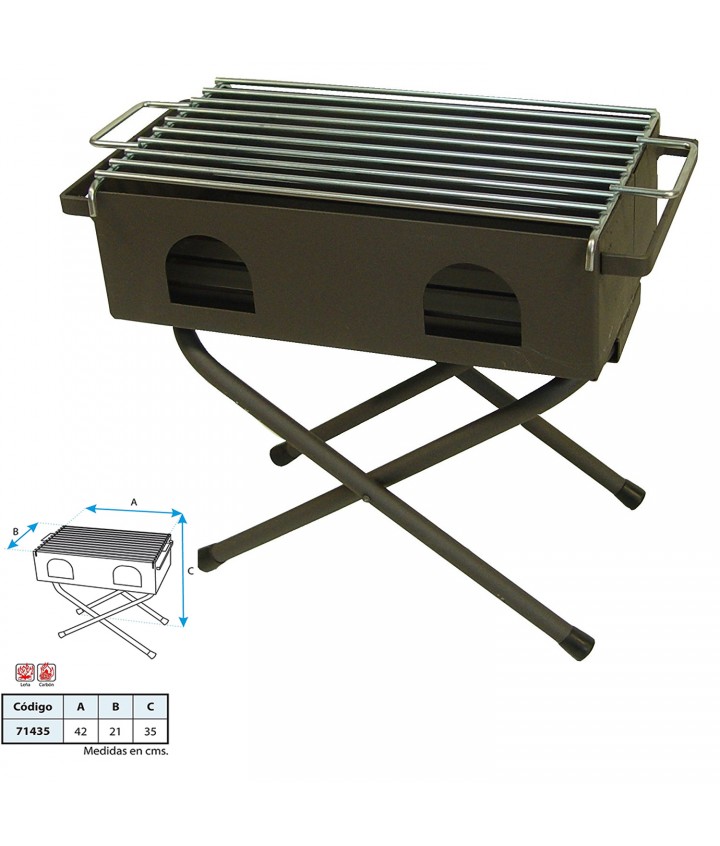 BARBACOA PLEGABLE CON PARRILLA CINCADA